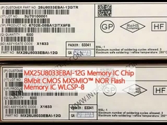 MX25U8033EBAI-12G মেমরি আইসি চিপ 8Mbit CMOS MXSMIOTM NOR ফ্ল্যাশ মেমরি আইসি WLCSP-8
