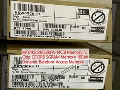 MT61K512M32KPA-14C:B মেমরি আইসি চিপ GDDR6 SGRAM মেমরি 16Gbit ডায়নামিক র্যান্ডম অ্যাক্সেস মেমরি