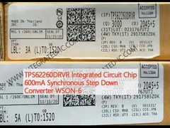 TPS62260DRVR ইন্টিগ্রেটেড সার্কিট চিপ 600mA সিঙ্ক্রোন স্টেপ ডাউন কনভার্টার WSON-6