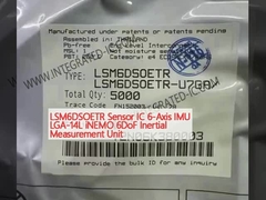 LSM6DSOETR সেন্সর IC 6-অক্ষের IMU LGA-14L iNEMO 6DoF ইনার্শিয়াল পরিমাপ ইউনিট