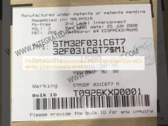 STM32F031C6T7 মাইক্রোকন্ট্রোলার MCU 32 বিট সিঙ্গল কোর MCU 48MHz STM32 মেইনস্ট্রিম MCU