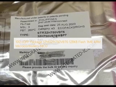 100-LQFP প্যাকেজ STM32H750VBT6 128KB ফ্ল্যাশ 1MB ARM মাইক্রোকন্ট্রোলার-MCU