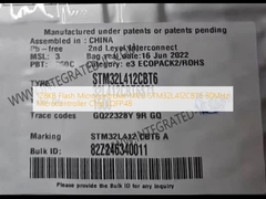 128KB ফ্ল্যাশ মাইক্রোকন্ট্রোলার MCU STM32L412CBT6 80MHz মাইক্রোকন্ট্রোলার চিপ LQFP48