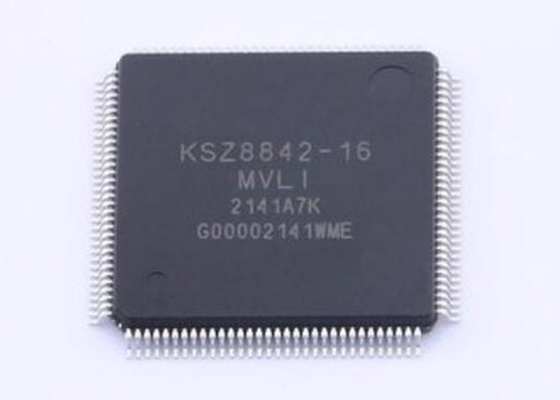 ইন্টিগ্রেটেড সার্কিট চিপ KSZ8842-16MVLI দুই পোর্ট ইথারনেট সুইচ আইসি LQFP128