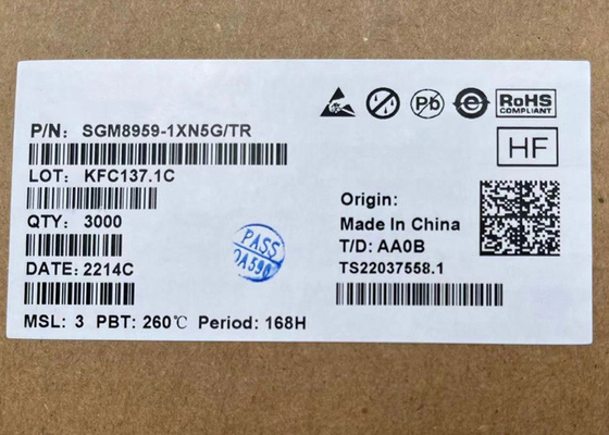 1.8V একক SGM8959-1XN5G কম শব্দ উচ্চ নির্ভুলতা জিরো-ড্রিফট অপারেশনাল এমপ্লিফায়ার