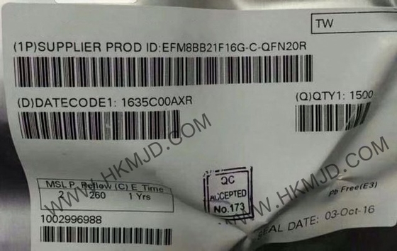 মাইক্রোকন্ট্রোলার MCU EFM8BB21F16G-C-QFN20R 8-বিট 50MHz CIP-51 8051 মাইক্রোকন্ট্রোলার IC 20-QFN