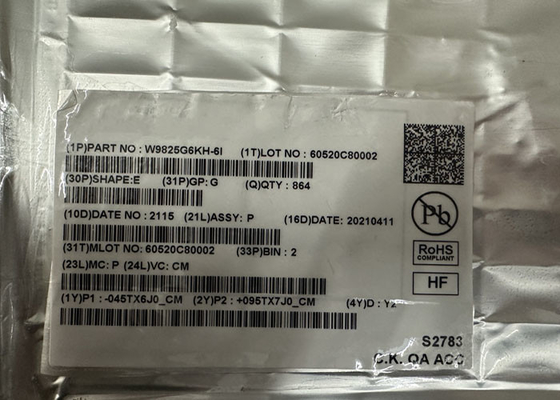 মেমরি আইসি চিপ W9825G6KH-6I 256Mbit সমান্তরাল হাই স্পিড SDRAM মেমরি IC 54-TSOP