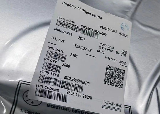 ইন্টিগ্রেটেড সার্কিট চিপ MC33926PNBR2 5A H- ব্রিজ ব্রাশড ডিসি মোটর ড্রাইভার 32-PQFN