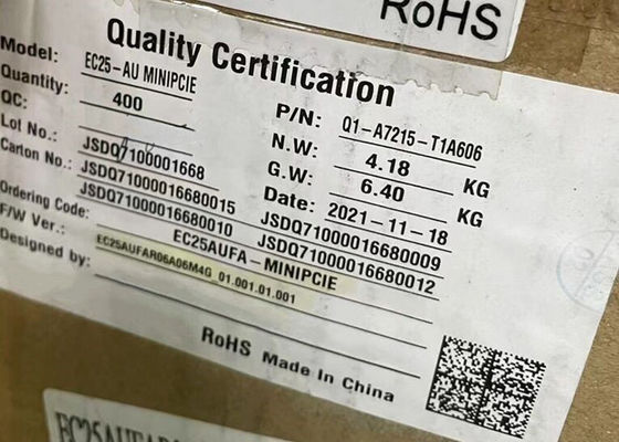 ওয়্যারলেস কমিউনিকেশন মডিউল EC25AUFA-MINIPCIE নিম্ন শক্তি 50Mbps মিনি PCIe LTE Cat 4 মডিউল