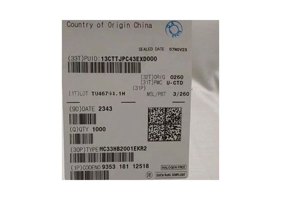 ইন্টিগ্রেটেড সার্কিট চিপ MC33HB2001EKR2 10A ব্রাশড ডিসি মোটর ড্রাইভার