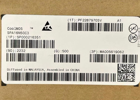 ইন্টিগ্রেটেড সার্কিট চিপ SPA16N50C3 560V এন-চ্যানেল পাওয়ার MOSFET ট্রানজিস্টর TO-220-3