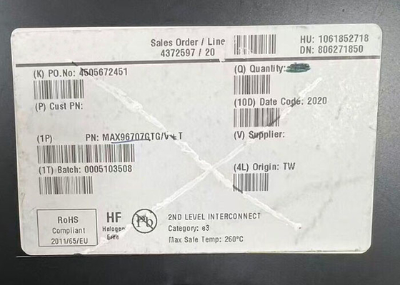 MAX96707GTG ইন্টিগ্রেটেড সার্কিট চিপ 14-বিট জিএমএসএল সিরিয়ালাইজার কোএক্স/এসটিপি ক্যাবল ড্রাইভ সহ