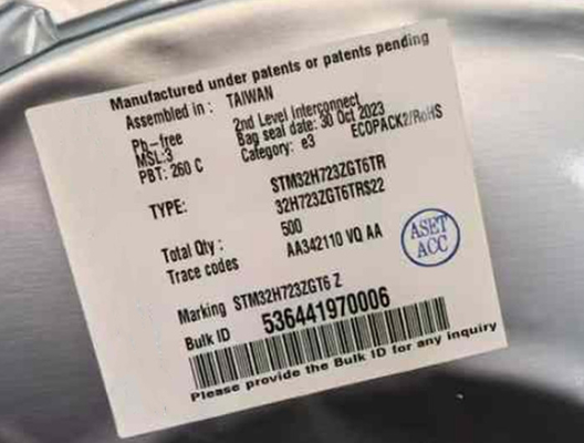 মাইক্রোকন্ট্রোলার IC STM32H723ZGT6 32 বিট সিঙ্গেল কোর STM32H7 144-LQFP প্যাকেজ