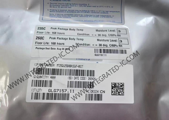 চিপ ইন্টিগ্রেটেড সার্কিট MT25QU256ABA1EW7-0SIT 256Mbit 133MHz 8-WDFN মেমরি আইসি