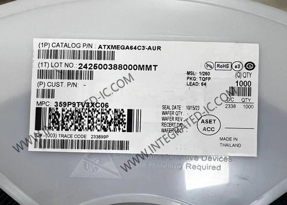ATXMEGA64C3-AUR মাইক্রোকন্ট্রোলার MCU 8-বিট 32MHz মাইক্রোকন্ট্রোলার TQFP-64 প্যাকেজ