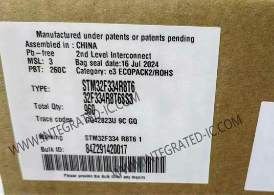 STM32F334R8T6 মাইক্রোকন্ট্রোলার এমসিইউ 32-বিট এমসিইউ 72MHz মূলধারার মিশ্র সংকেত এমসিইউ
