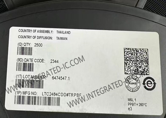 LTC2484CDD ইন্টিগ্রেটেড সার্কিট চিপ 24-বিট ΔΣ এডিসি সহ সহজ ড্রাইভ ইনপুট বর্তমান বাতিল DFN-10