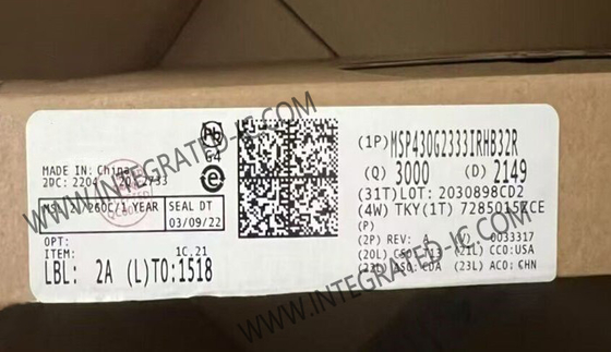 MSP430G2333IRHB32R মাইক্রোকন্ট্রোলার MCU 16-বিট মাইক্রোকন্ট্রোলার IC 16MHz মিশ্র সংকেত MCU