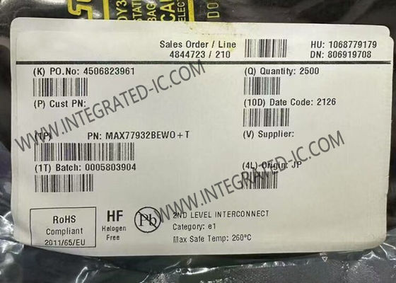 MAX77932BEWO ইন্টিগ্রেটেড সার্কিট চিপ 8A ডুয়াল-ফেজ সুইচড-ক্যাপাসিটার কনভার্টার