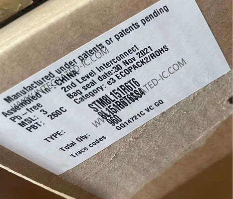 STM8L151R6T6 মাইক্রোকন্ট্রোলার MCU 16MHz 8-বিট মাইক্রোকন্ট্রোলার IC LQFP-64 এমবেডেড MCU