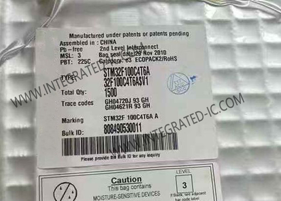 STM32F100C4T6A মাইক্রোকন্ট্রোলার এমসিইউ হাই পারফরম্যান্স মেইনস্ট্রিম আর্ম কর্টেক্স-এম 3 32-বিট এমসিইউ