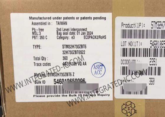 এমবেডেড মাইক্রোকন্ট্রোলার MCU STM32H730ZBT6 550MHz 128KB মাইক্রোকন্ট্রোলার IC