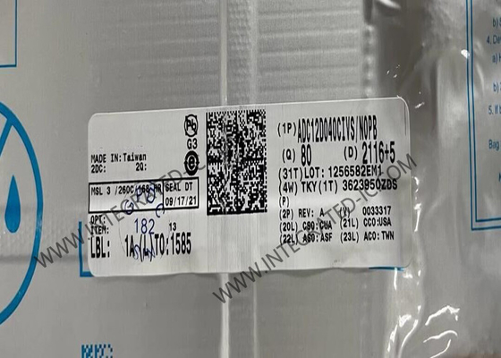 ADC12D040CIVS ইন্টিগ্রেটেড সার্কিট চিপ 12-বিট এনালগ থেকে ডিজিটাল কনভার্টার TQFP-64