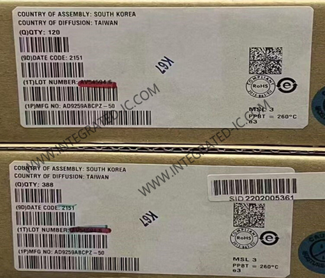 AD9259ABCPZ-50 ইন্টিগ্রেটেড সার্কিট চিপ 14-বিট ADC 50MSPS এনালগ থেকে ডিজিটাল রূপান্তরকারী
