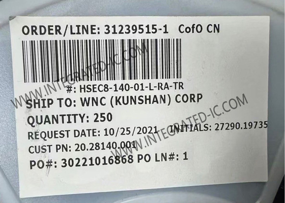 HSEC8-140-01-L-RA-TR সংযোগকারীগুলি জেনারেটTM হাই-স্পিড এজ কার্ড সংযোগকারী