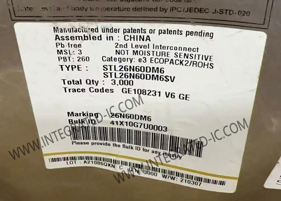 STL26N60DM6 ইন্টিগ্রেটেড সার্কিট চিপ 600V 15A MDmesh DM6 পাওয়ার MOSFET ট্রানজিস্টর