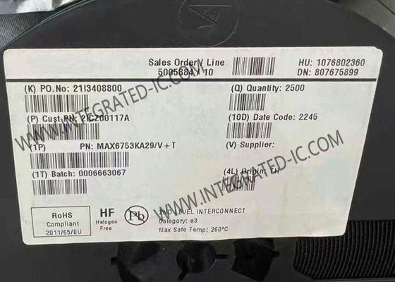 MAX6753KA29 ইন্টিগ্রেটেড সার্কিট চিপ ক্যাপাসিটর-নিয়মিত রিসেট/ওয়াচডগ টাইমআউট বিলম্ব সহ μP রিসেট সার্কিট