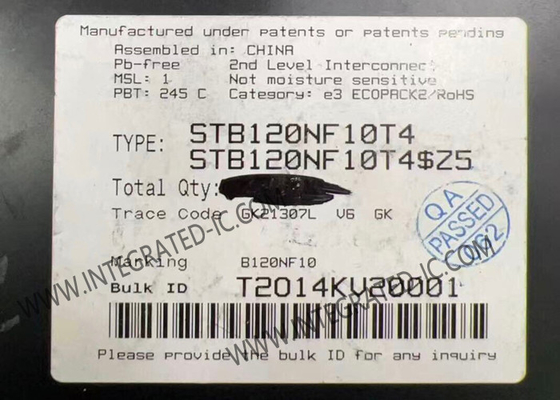 STB120NF10T4 ইন্টিগ্রেটেড সার্কিট চিপ 100V 110A স্ট্রিপফেট II পাওয়ার MOSFET ট্রানজিস্টর
