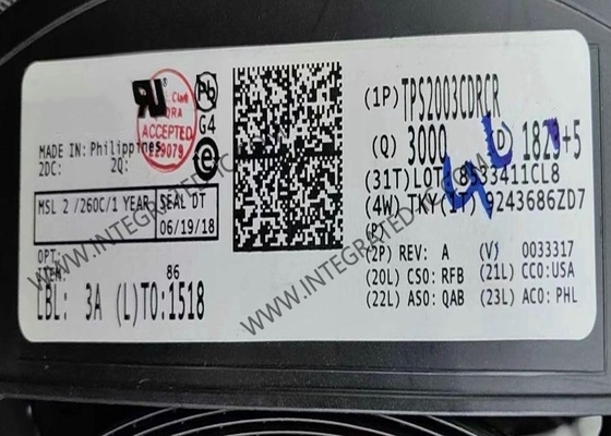 TPS2003CDRCR ইন্টিগ্রেটেড সার্কিট চিপ পাওয়ার ডিস্ট্রিবিউশন সুইচ 2A ইউএসবি পাওয়ার সুইচ