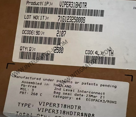 VIPER318HDTR ইন্টিগ্রেটেড সার্কিট চিপ শক্তি সাশ্রয়ী অফলাইন উচ্চ ভোল্টেজ কনভার্টার 16-SOIC