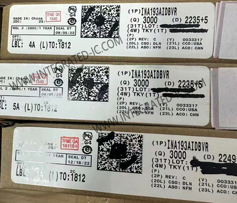 INA193AIDBVR ইন্টিগ্রেটেড সার্কিট চিপ 500kHz হাই সাইড কারেন্ট সেন্স এম্প্লিফায়ার SOT-23-5