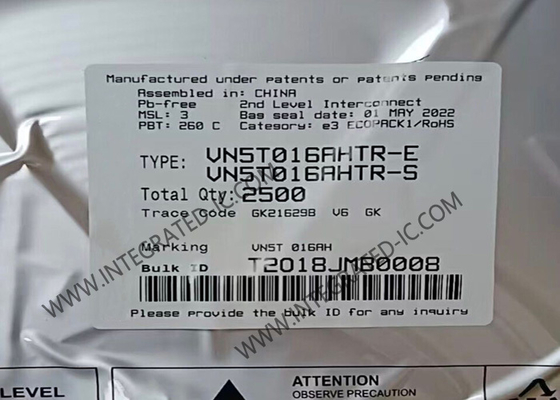 VN5T016AHTR ইন্টিগ্রেটেড সার্কিট চিপ সিঙ্গল চ্যানেল হাই সাইড ড্রাইভার TO-252-7 গেট ড্রাইভার