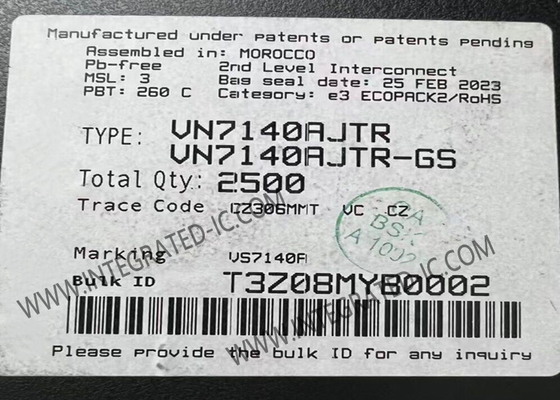 VN7140AJTR ইন্টিগ্রেটেড সার্কিট চিপ, অটোমোটিভ অ্যাপ্লিকেশনের জন্য মাল্টিসেন্স অ্যানালগ ফিডব্যাক সহ উচ্চ-পার্শ্বের ড্রাইভার