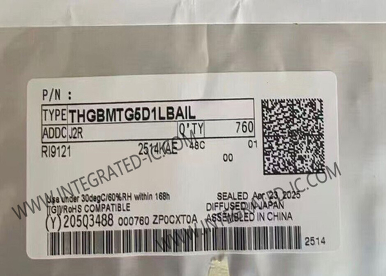 ইন্টিগ্রেটেড সার্কিট চিপ THGBMTG5D1LBAIL 400MB/s মেমরি IC 153-WFBGA প্যাকেজ