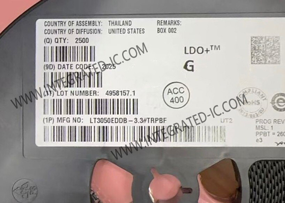 LT3050EDDB-3.3 ইন্টিগ্রেটেড সার্কিট চিপ 100mA লিনিয়ার রেগুলেটর যথার্থ বর্তমান সীমা এবং ডায়াগনস্টিক আউটপুট সহ