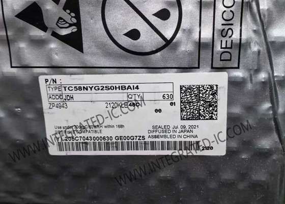 TC58NYG2S0HBAI4 মেমরি আইসি চিপ 4Gbit NAND ফ্ল্যাশ মেমরি আইসি TFBGA63