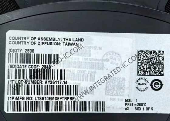 LT8610EMSE ইন্টিগ্রেটেড সার্কিট চিপ 42V 2.5A সিঙ্ক্রোন স্টেপ-ডাউন রেগুলেটর 2.5μA শান্ত বর্তমান সহ