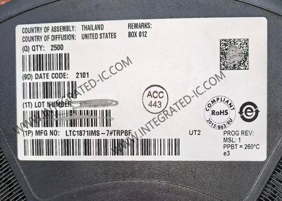 LTC1871IMS-7 ইন্টিগ্রেটেড সার্কিট চিপ উচ্চ ইনপুট ভোল্টেজ বর্তমান মোড বুস্ট ফ্লাইব্যাক এবং SEPIC নিয়ামক