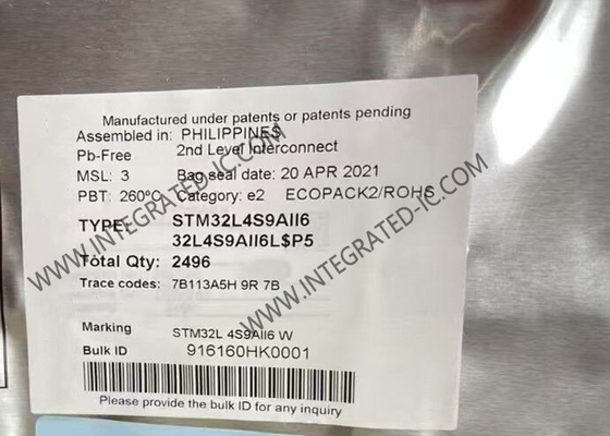 ARM Cortex-M4 STM32L4S9AII6 169UFBGA 32Bit মাইক্রোকন্ট্রোলার MCU 2MB ফ্ল্যাশ আইসি চিপ