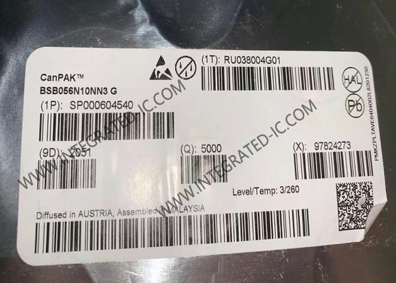 BSB056N10NN3G ইন্টিগ্রেটেড সার্কিট চিপ 100V 9A N-চ্যানেল পাওয়ার MOSFET ট্রানজিস্টর