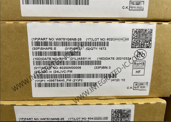W9751G6NB-25 মেমরি আইসি চিপ 512Mbit সমান্তরাল SDRAM DDR2 মেমরি আইসি