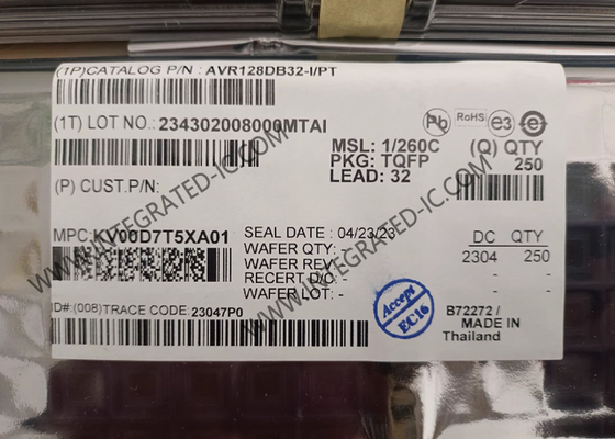 AVR128DB32-I/PT মাইক্রোকন্ট্রোলার MCU 8-বিট 24MHz 128KB ফ্ল্যাশ AVR DB মাইক্রোকন্ট্রোলার IC