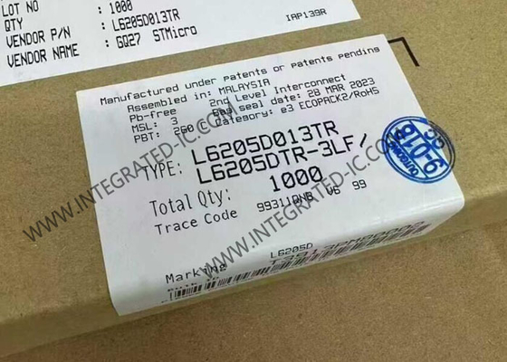 L6205D013TR ইন্টিগ্রেটেড সার্কিট চিপ DMOS ডুয়াল ফুল ব্রিজ ড্রাইভার SOIC20 মোটর ড্রাইভার