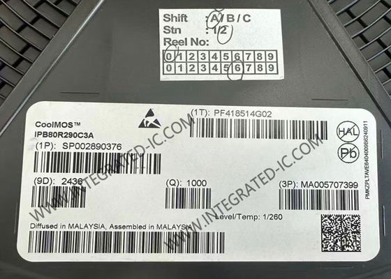 ইন্টিগ্রেটেড সার্কিট চিপ IPB80R290C3A 11A 10V এনহ্যান্সমেন্ট সিঙ্গল পাওয়ার ট্রানজিস্টর
