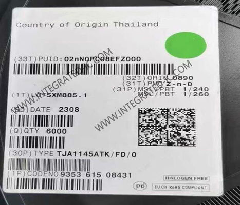 TJA1145ATK হাই-স্পিড CAN ট্রান্সসিভার ইন্টিগ্রেটেড সার্কিট চিপ 5 এমবি/সেকেন্ড ডেটা রেট এবং 8 কেভি ইএসডি সুরক্ষা সহ