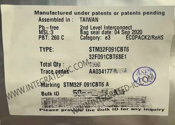 STM32F091CBT6 32-বিট একক-কোর 48MHz মাইক্রোকন্ট্রোলার MCU IC